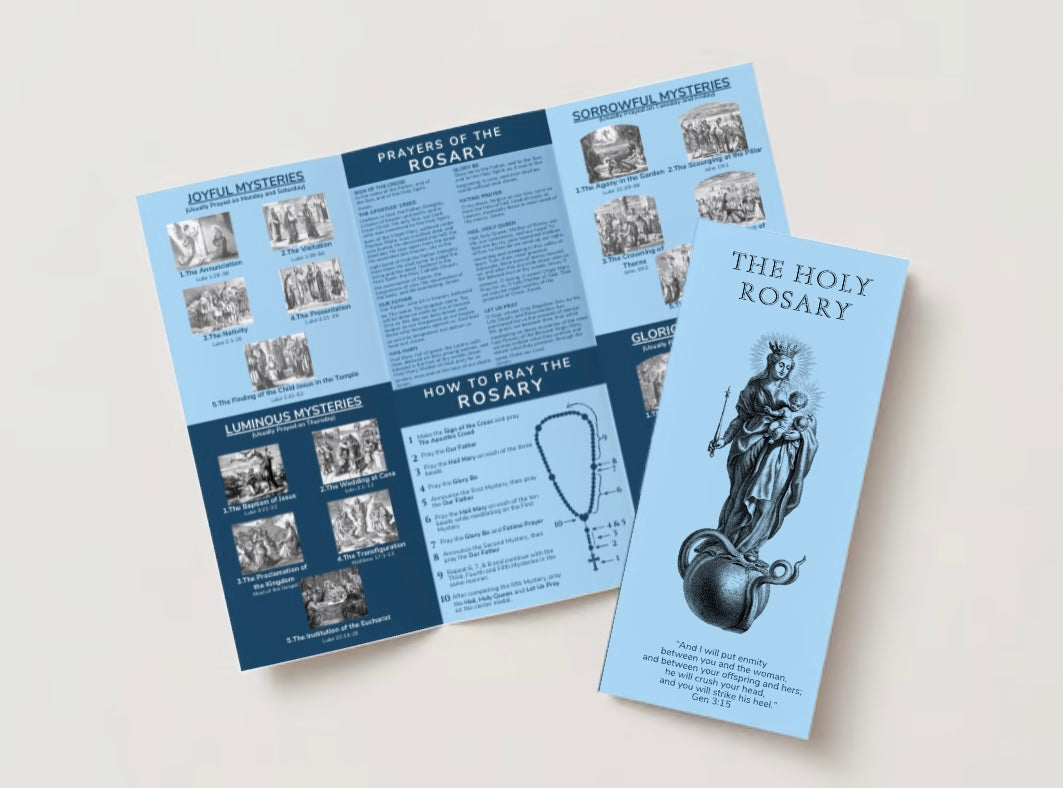 (20ct.) How to Pray the Holy Rosary Pamphlet (with scriptural references) set of 20 pamphlets
