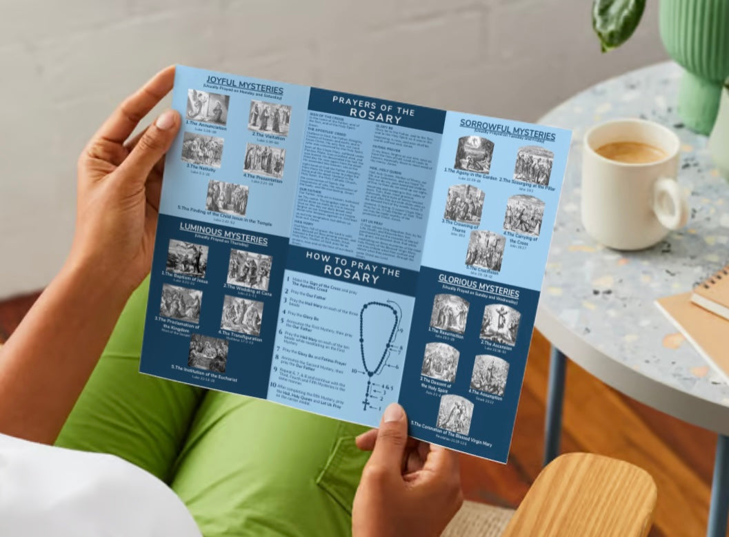 (20ct.) How to Pray the Holy Rosary Pamphlet (with scriptural references) set of 20 pamphlets