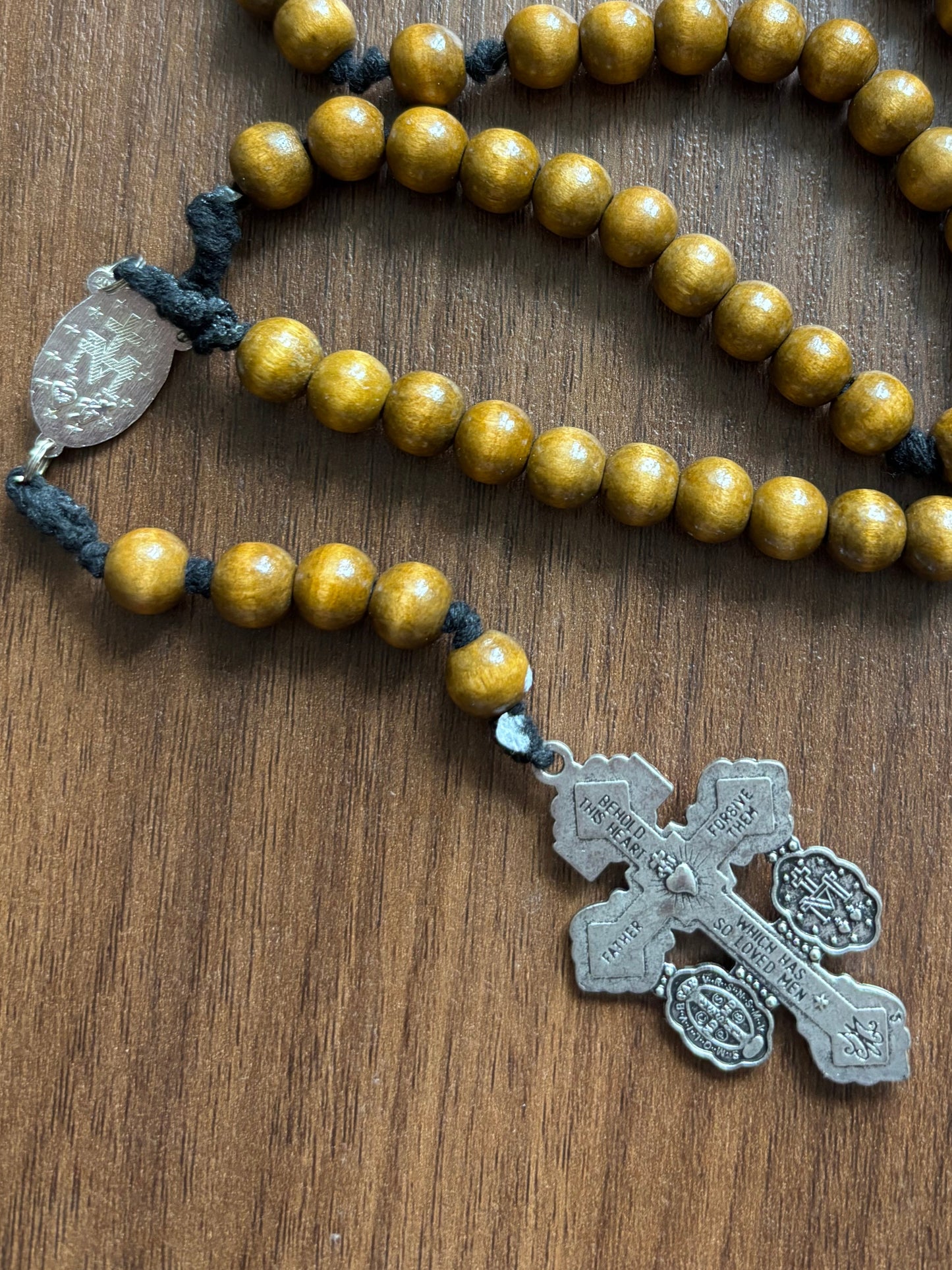 Silver Wood Rosary (20 Decade)