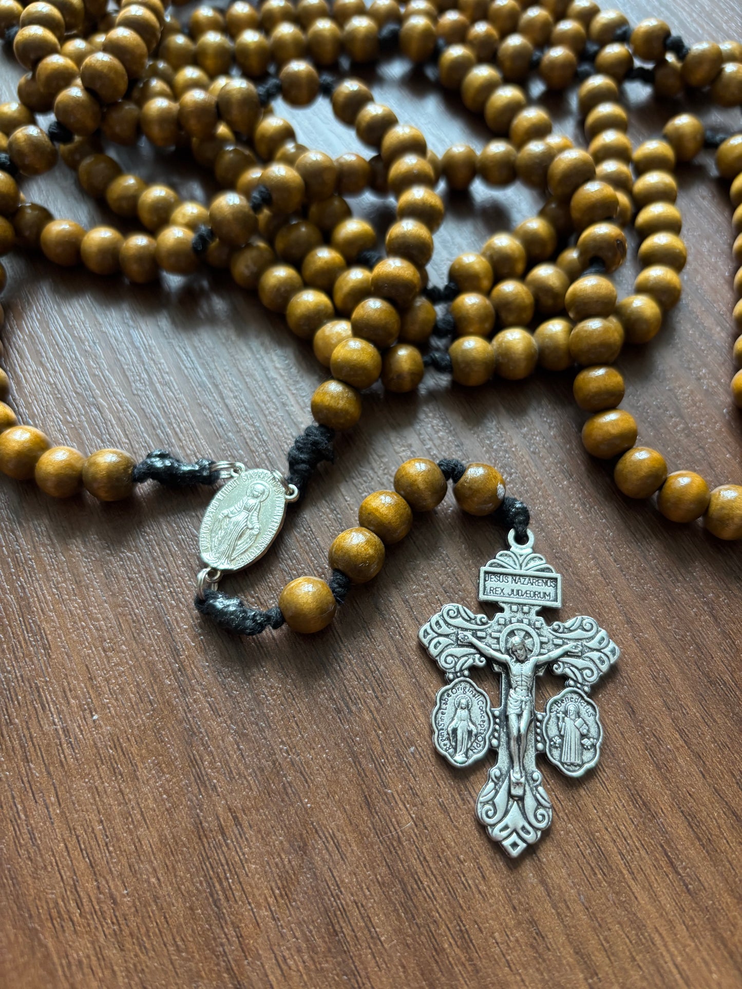 Silver Wood Rosary (20 Decade)