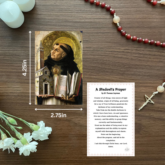 (33ct.) St Thomas Aquinas Prayer Card V2