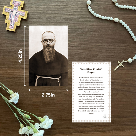 St. Maximilian Kolbe Prayer Card (set of 12)