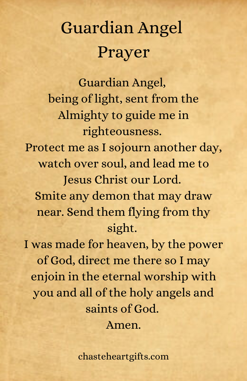 (33ct.) Guardian Angel Prayer Card